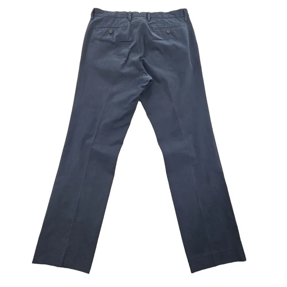 Bonobos Slim Straight Chino Pants‎ Khaki Men’s 33x32 100% Cotton Flat Front EUC